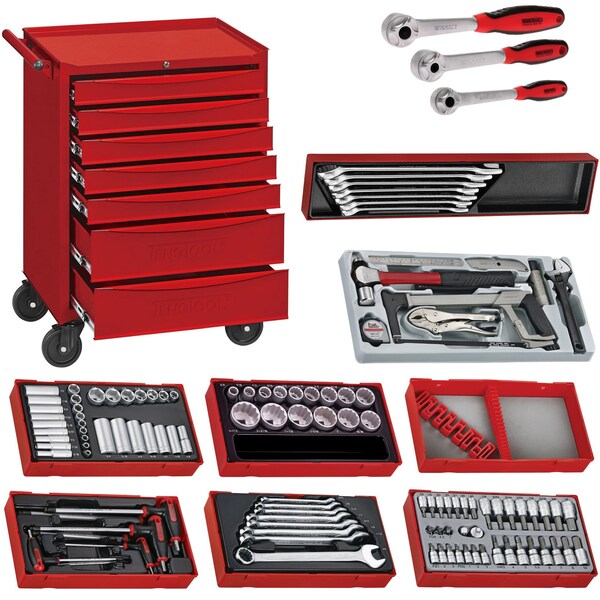 Teng Tools 140 Piece 7 Drawer SAE Series Tool Kit TCW707EV-SERIES140SAE - main